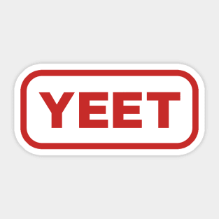 YEET (white) Sticker